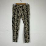 CAbi Brown Snake Print Skinny Jeans Womens 4 Low Rise Y2K Casual Denim Animal Photo 2