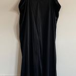 Vintage Black Satin Spaghetti Slip Chemise Dress Sz Large Photo 7