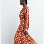 ZARA  printed cropped knot beaded cuff blouse NWT Photo 5