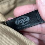 Fossil Brown Leather Crossbody Cowhide Purse Tan Brown Zipper Closure Photo 9