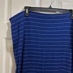 Old Navy  maxi skirt blue with thin silver stripes size 3X Photo 3