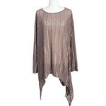 Dress to Kill Asymmetrical Shimmer Art to Wear Textured Lace Tunic Top One Size Purple Size undefined Photo 1