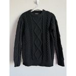Vamtac Cable Knit Sweater Women's Sz XS Black Crew Neck Pullover Casual Classic Photo 2