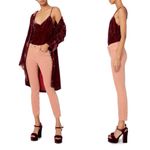 L'Agence Margot Blush Velvet Cropped High-Rise Pants Size 26 Photo 14