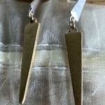 Universal Threads Universal Thread Mixed Metal Dangle Pierced Earrings, Silver and Gold Tone Photo 0