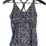 Athleta Women’s XXS Gray & Black Floral Strappy Fitness Tank Top Photo 0