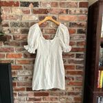 Sabo Skirt Sabo Amoura White Lace Up Puff Sleeve Mini Dress, M Photo 6
