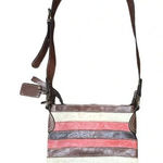 LIZ & CO. LIZ CLAIBORNE SLOUCHY BOHO STRIPED CROSSBODY BAG PURSE Brown Photo 0