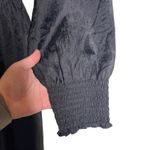 HILL HOUSE The Emily Nap Maxi Crushed Taffeta Long Cuffed Sleeve Smock Dress XL Black Photo 8