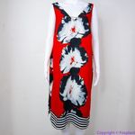 Slny NEW red black white floral print shift dress, women's plus size 20W Photo 13