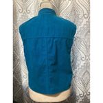 Avec Les Filles  Blue Button Up Corduroy Sleeveless Vest XS Photo 2