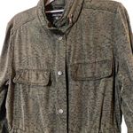 Dear John Women Dark Green Hidden Hood Cinched Pockets Utility Jacket Size S Photo 2