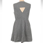 Topshop  Black White Gingham Seersucker Sleeveless Skater Dress Size 8 Rockabilly Photo 6