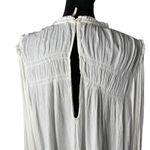 Free People Kelsey Crinkle Top Size S White Flare Sleeve Feminine Cottage BOHO Photo 6