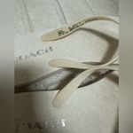 Coach Abbigail Flip Flops Turnlock Logo White Thong Sandals Size 7/8 Photo 1