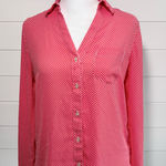 Outback Red  Polka Dot Shirt Top Button Sleeve‎ Size XS Photo 0