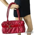 Michael Rome Genuine leather Red Shoulder bag purse Photo 2