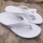 Aetrex lynco fiji orthotic comfy white flip flops women Size 11 Photo 0
