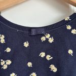 SKIMS Cotton Rib Tank in Navy Daisy Print, Size XXS Photo 5
