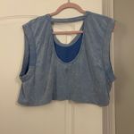 Free People Movement Blue Short Sleeve Shirt M/L Size M Photo 2