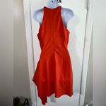 Belle Badgley Mischka  red Halter Neck Asymmetrical Dress Size 4 Photo 3