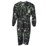 Anthropologie Farm Rio Canvas Jumpsuit Coveralls Zip Up Tropical Green XS NWT Photo 6