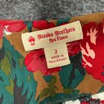 Brooks Brothers  Red & Green Floral-Print Cotton Sateen Wrap Dress Size 2 XS Photo 7