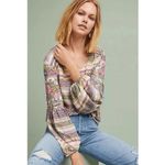 Maeve Anthropologie Ceresco Floral Blouse Sz S Peasant Top Long Sleeve Bohemian Photo 8