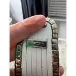 Jose Cotel Paris France Vtg Belt Silver Gold Links White Leather‎ Photo 2