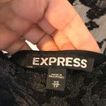 EXPRESS  XS Metallic Floral Lace belted A-line dress shimmer maximalist party Photo 7