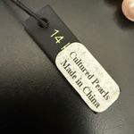 14K 585 Gold Clasp 9mm Ivory Cream Freshwater Cultured Pearl 17” Necklace 48.6g. Photo 5