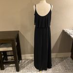 Show Me Your Mumu  Caitlin Ruffle Maxi Dress Large Black Chiffon Photo 3