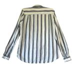 Trovata Birds of Paradis Linen Striped Button Up Shirt Sz M Classic white black Size M Photo 4