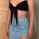 Blue Life Mini floral luna print side slit skirt Photo 5