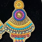 Adorable fun colorful beaded earrings Purple Photo 2