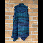 Vince  Alpaca Wool Blend Chunky Knit Sweater Vest Womens Small Blue Purple Photo 8