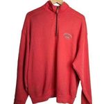 Tommy Bahama  Relax Sweater Mens Zip Red Jacket Size Large Logo Photo 0