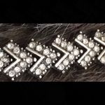 Vintage 80s Parmex rhinestone chevron link watch Photo 5