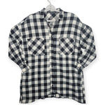 Hyfve Black & White Buffalo Plaid Button Photo 0