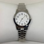 Women’s Accutime wrist watch silver tone 28mm round quartz analog running Photo 0