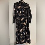 Mango  Elegant Black Floral Maxi Dress Photo 2