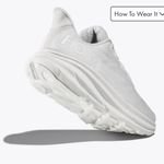 Hoka  Clifton 9 size 9 in white Photo 1