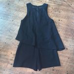 Elevenses  black Santa Ana Anthropologie S elevated basics romper Photo 4