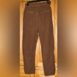 ZARA High Waisted Paper Bag Button Fly Corduroy Ankle Pants Toffee Brown Size 2 Photo 8