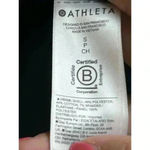 Athleta  Women's Triumph Hybrid Crewneck Sweatshirt Oversized Black Small Photo 2