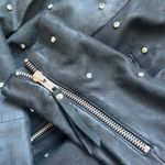 Charlotte Eskildsen Designers Remix Jacket Black Leather Crystals Size XS Photo 6