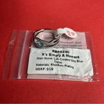 Bomb Party RBP8240 “It’s Simply A Moment” LC Topaz on Rhodium Size 10 Ring NWT Blue Photo 4