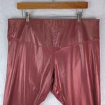 Nike One Leggings Womens 2X Metallic Red 7/8 Tight Fit Performance Athleisure Photo 2