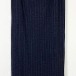 Apostrophe Vintage Y2K Charcoal Grey Pinstriped Long Midi Pencil Skirt Size 8 Photo 0