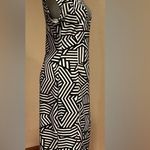Metaphor Black & White Ziig Zag Striped Short Sleeves Dress Sz. L Great… Photo 2